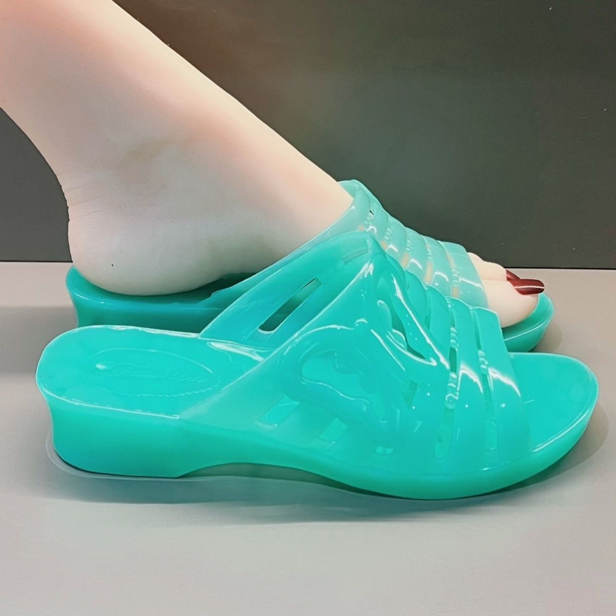 Summer non-slip women's fashionable slippers platform for bathroom