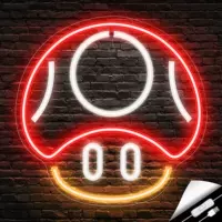 Неоновая вывеска для трансграничной игры, неоновая вывеска в виде гриба для украшения игрового домика, игровая детская комната