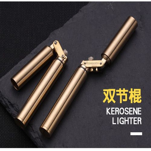 Good Fortune Nunchaku Kerosene Lighter Brass Creative One Stick Internet Celebrity Mini Small Portable Manufacturer Wholesale
