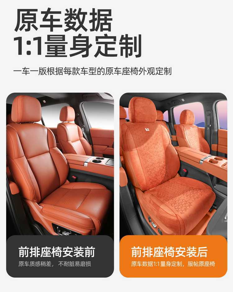 Car Seat Cover for Li Auto i8 All Seasons Rams Suede