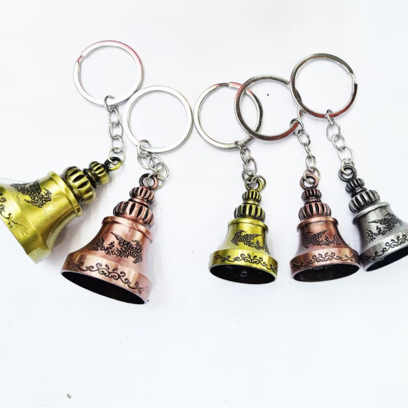 Alloy Chinese Wind Chime Dragon and Phoenix Bell Keychain Angel Bell Pendant Indian Bell Crafts Metal Crafts