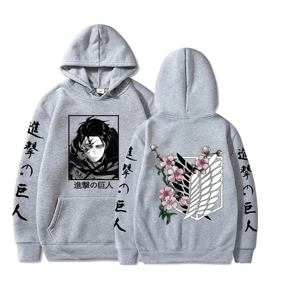 Popular Anime Attack on Titan Plus Size Hoodie Levi Graphic Hooded…