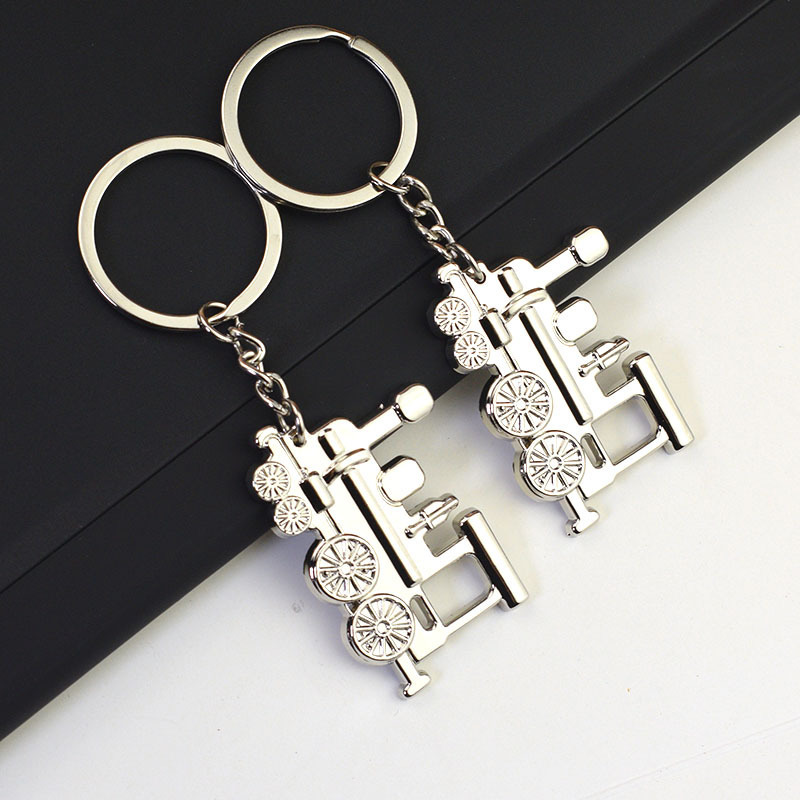 Locomotive Keychain, Personalized Train Cab Style Keychain, Mini Locomotive Pendant