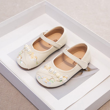 女童古装汉服鞋儿童冬季国风皮鞋春秋旗袍古风童鞋布鞋新中式鞋子