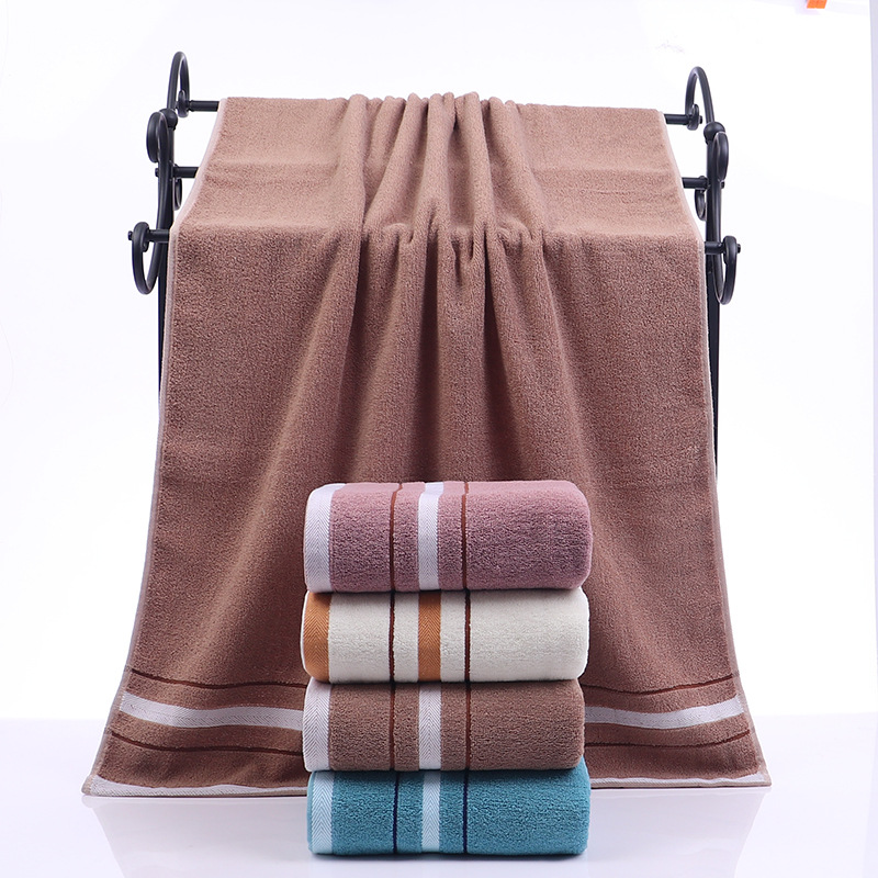 Pure cotton bath towel for home soft and absorbent 70*140 large and thickened manufacturer wholesale gift embroidered logo towel quilt