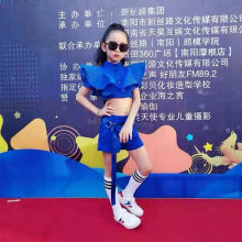 2021女童机车t台走秀服装 儿童模特走秀潮服个性时尚演出服时装秀