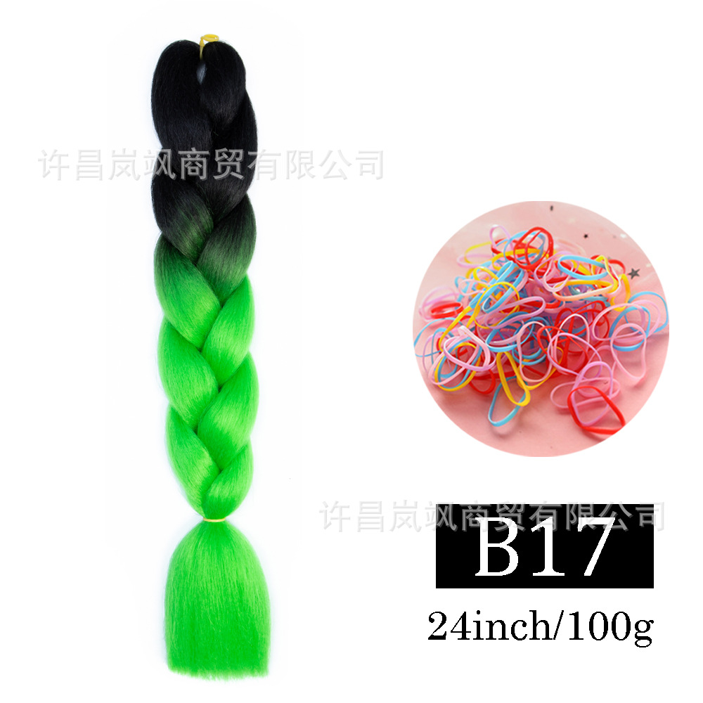 Peluca de trenza grande africana, color, trenza sucia, cuerda para el cabello, degradado, fibra química, trenza grande, reggae, hip-hop, trenza sucia, trenza