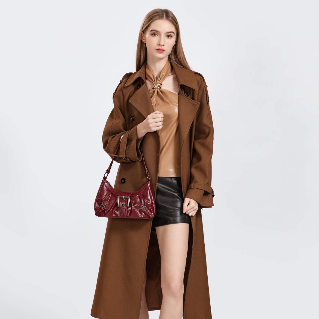 Borsa a tracolla singola da donna, stile pendolare americano, vintage, da ascella, nuova 2025_voghion.com