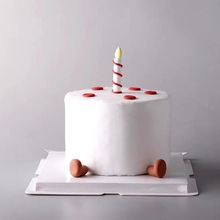 版权软陶蛋糕装饰螺旋螺纹蜡烛摆件小脚丫烘焙插件公仔玩偶