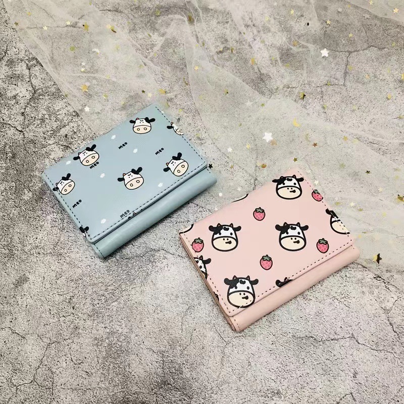60g Weight Polyester Lining Material Lock clasp Closure Type Small Wallet Bags Type Daily Occasion Women's Spring&summer Pu Leather Cartoon Cute Square Lock Clasp Small Wallet