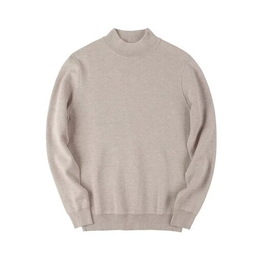 Autumn and winter wear top, half-high collar, bottomed shirt, men's long-sleeved warm T-shirt, casual Korean style, cross-border