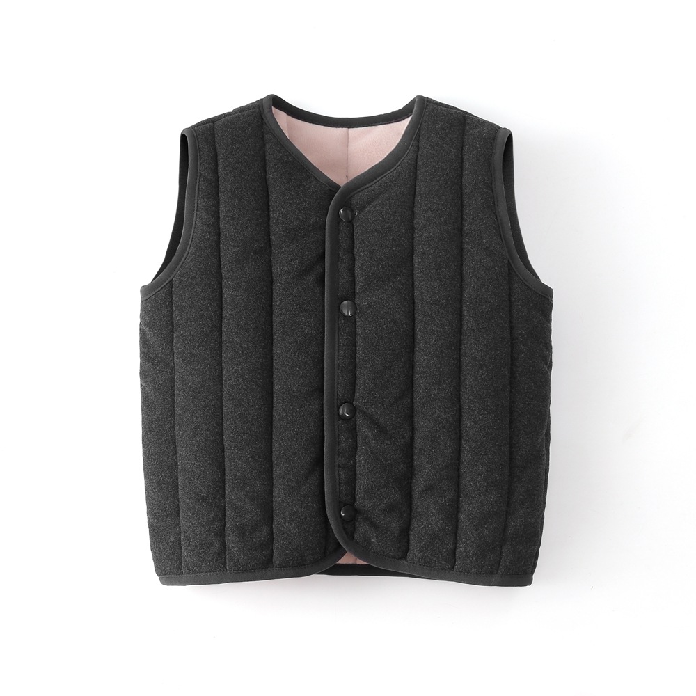Niños calentados invierno y otoño ropa interior chaleco de algodón para niños y niñas chaleco de hombro para niños de tamaño medio y pequeño chaleco de lana para bebés