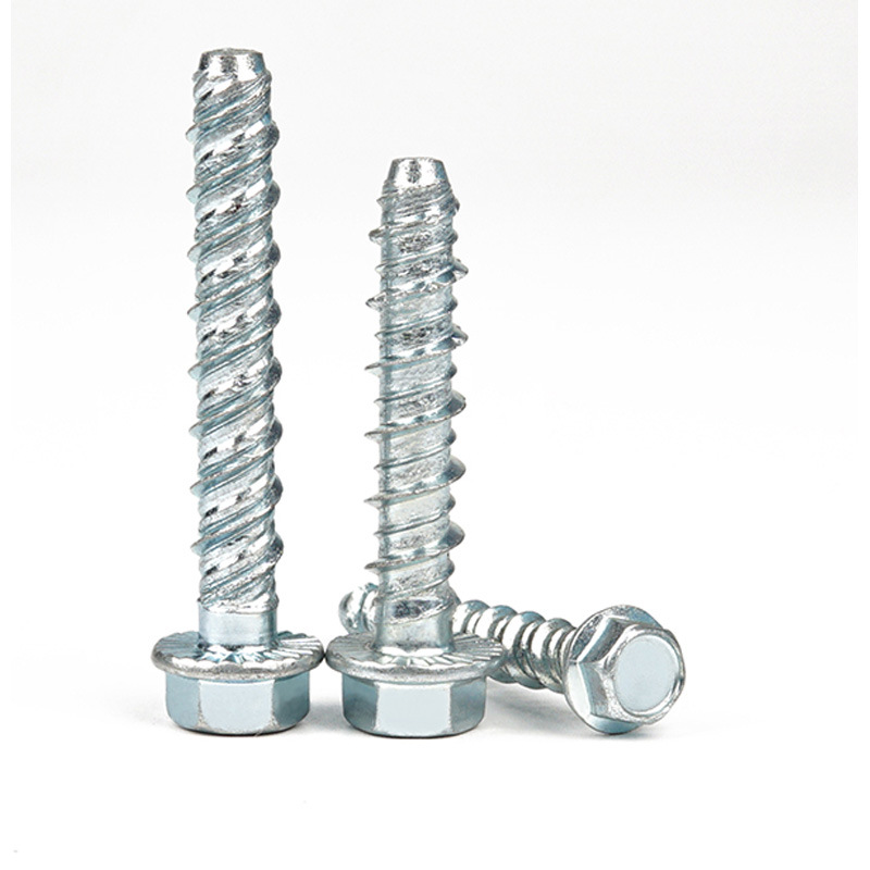 Concrete Self-Cut Screws Cement Self-Tapping Expansion Screws Hexagonal Head Washer Flange Self-Tapping Screws Anchor Bolts