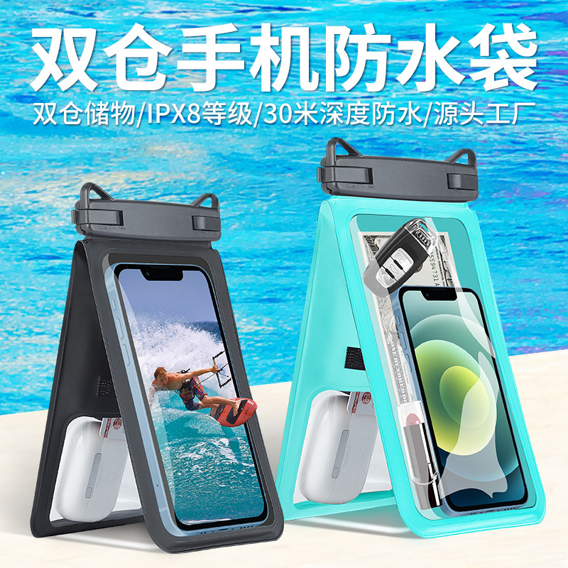 Amazon hot sale mobile phone waterproof bag underwater photography waterproof outdoor swimming drifting put 2 mobile phone waterproof case Amazon hot sale mobile phone waterproof bag underwater photography waterproof outdoor swimming drifting put 2 mobile phone waterproof case