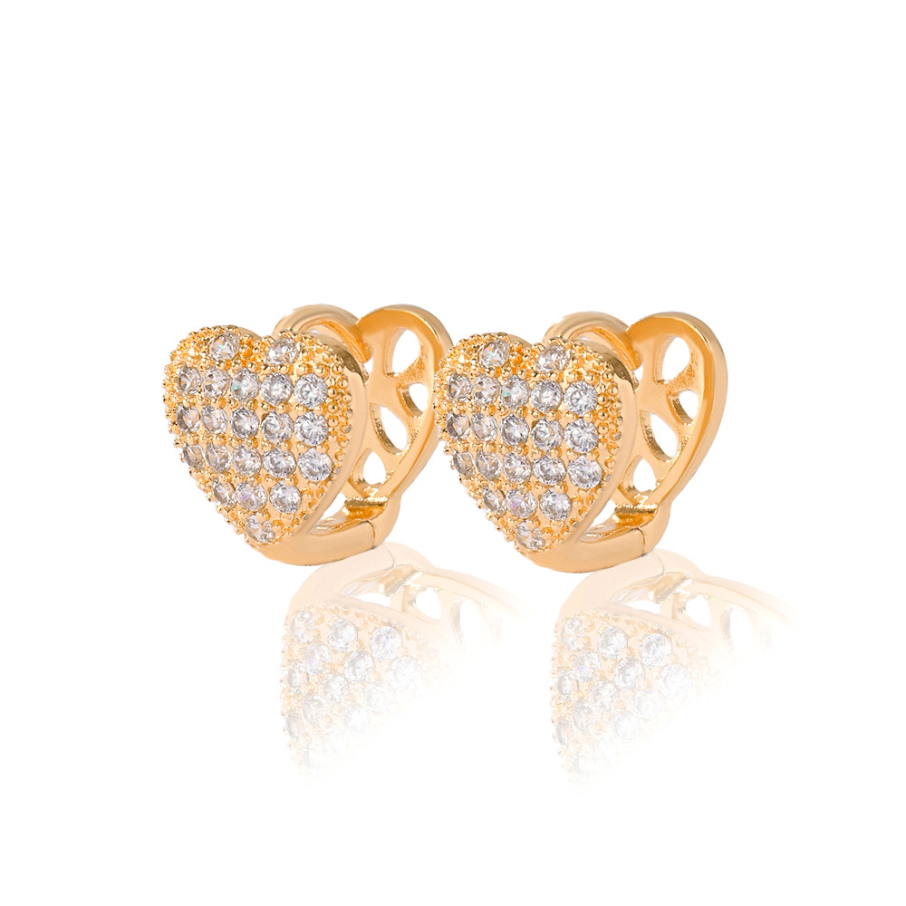 8g Weight Copper Ear Needle Material Zircon Inlay Material Earrings Classification 1 Pair Quantity Daily Occasion Copper Material Heart Shape, Crown, Rhombus Pattern Women's Gender Inlay Design Casual, Simple Style Style 1 Pair Casual Simple Style Heart Shape Crown Rhombus Inlay Copper Zircon Earrings 18
