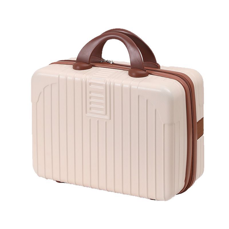 Maleta roja para mujer pequeña y liviana maleta de 14 pulgadas, maleta cosmética, maleta, contraseña, caja de regalo, almacenamiento