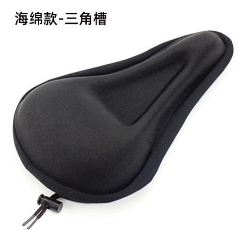 Bicycle outdoor riding equipment seat cover mountain bike straight groove seat cover 3D thickened sponge seat cushion bag saddle cushion