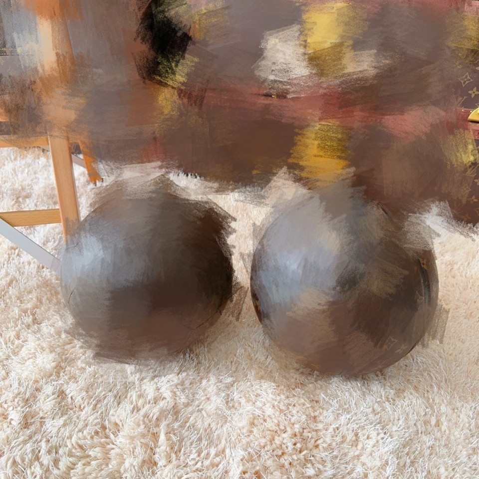 L's Basketball and Football for Personal Use No. 7 and No. 5 Original Leather Handmade Gifts for Boys