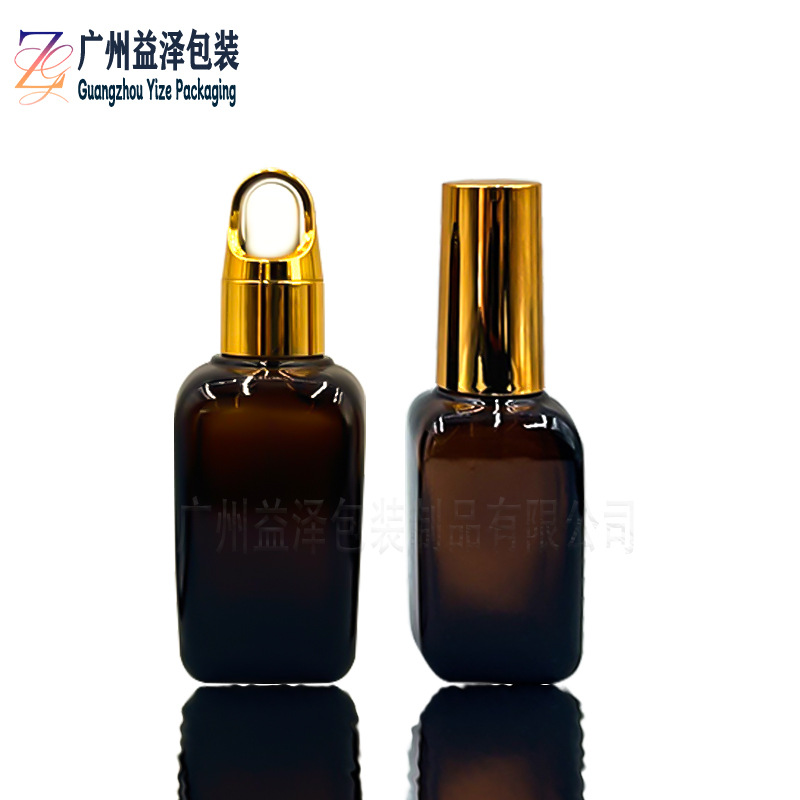 批发10ml-100ml方形精华液玻璃精油瓶喷雾瓶化妆品包材分装瓶便携