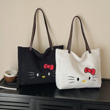 包包女新款2025秋冬季卡通可爱大容量毛绒女士单肩包手提包托特包