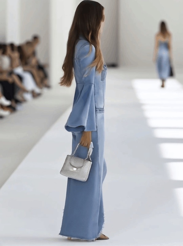 2025亚马逊wish跨境秋冬新款女式宽松纯色休闲单排扣牛仔连体裤|undefined