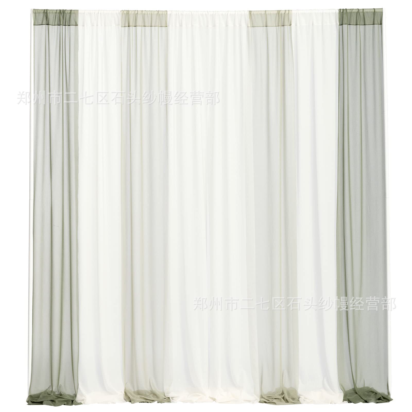 Amazon Pearl gasa Valance cortina tira de tela drapeado tela libre de arrugas boda fiesta decoración de fondo