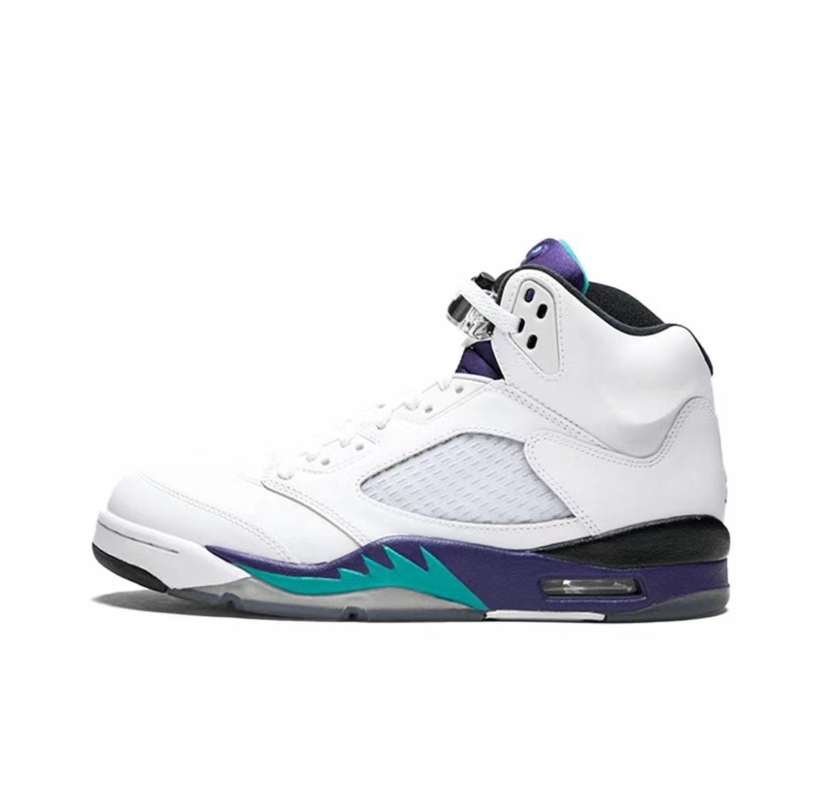 Pedidos de comercio exterior de fábrica de zapatos Putian AJ5 zapatos de baloncesto Liuchuan arce negro y blanco alas de cicada Jiao5 zapatillas de amortiguación de aire image 11
