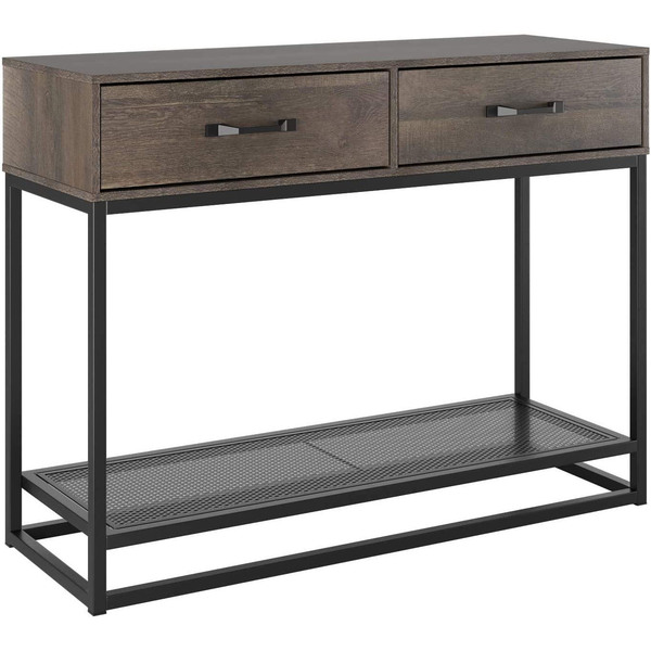 Nordic minimalist steel wood furniture with two drawers and storage…