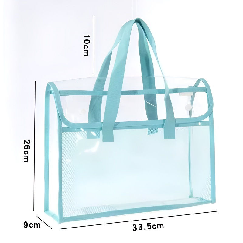 Fabricante mayorista bolsa de estudio portátil de gran capacidad bolsas de examen de papel de examen bolsas de examen transparentes de PVC