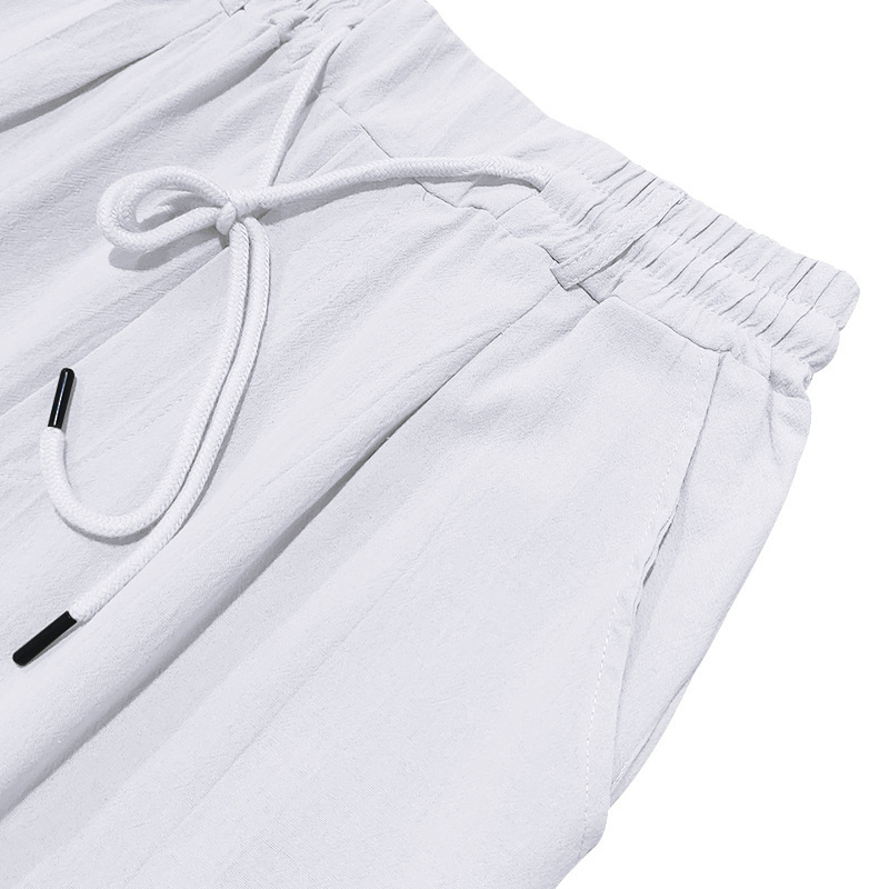 Men's Clothing Men's Business Casual Suit Summer Simple Shirt Short Sleeved Linen Trousers For Formal & Casual_viptrois.com