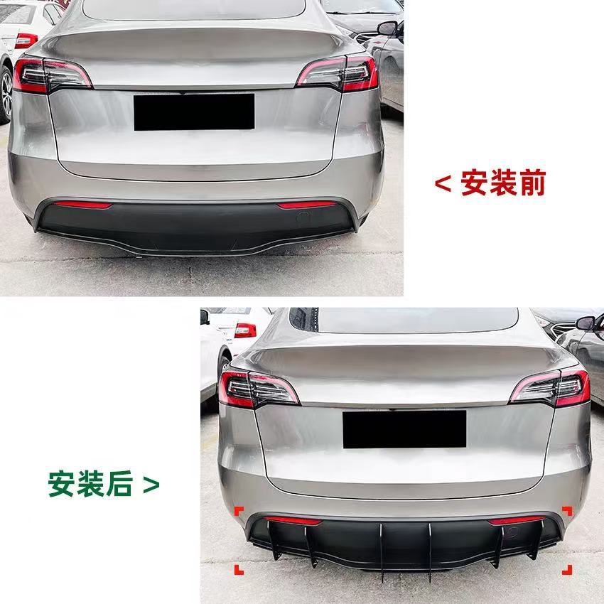 Suitable for Tesla Model Y 2019+ Rear Lip Spoiler Rear Blade Wind Knife Car Sticker Modification