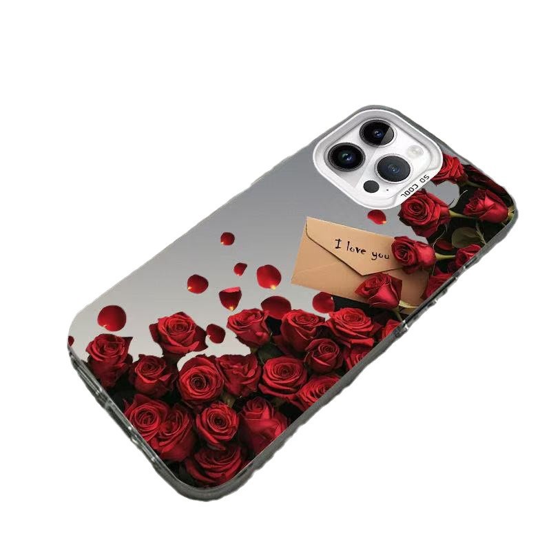 Nuevo sobre rosa para iPhone 16 funda para teléfono móvil Apple 15promax/14 anti-caída 13pro12 Europa y América