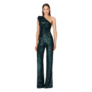 Europe and the United States cross-border Women's jumpsuit women Summer independent station Amazon INS sleeveless shoulder sequin jumpsuit wholesale