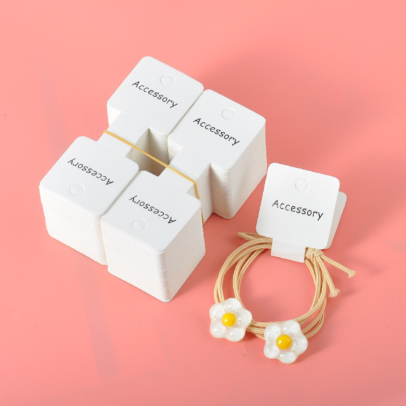 义乌字母饰品纸卡项链卡纸手链皮筋对折卡链条型通用纸200张一捆