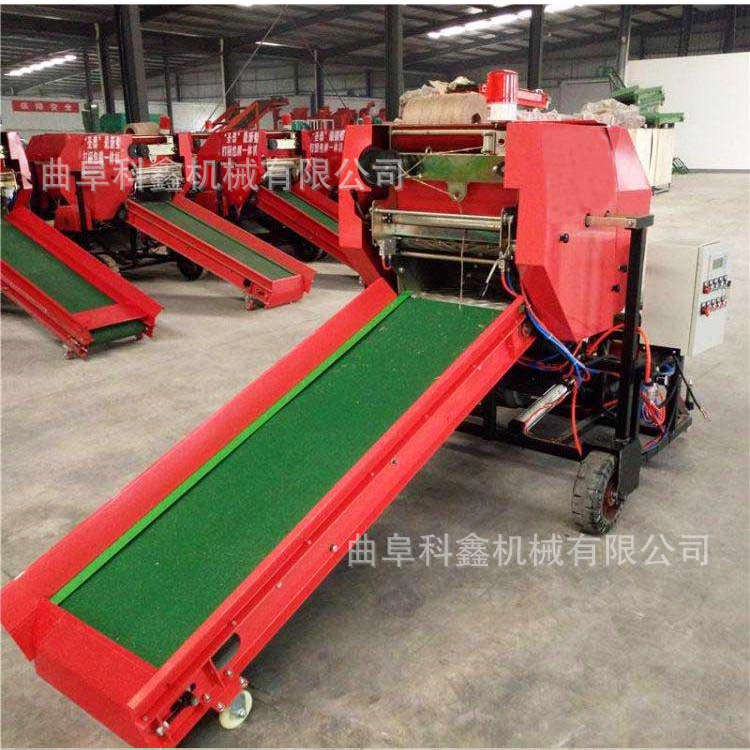畜牧养殖饲料青储打捆机玉米秸秆稻草密封压块机多功能牧草压捆机