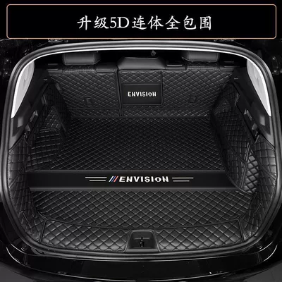Trunk Mat – for 23 Buick Oncorvee PLUS - embroidered-logo-upgraded-5d-one-piece-full-surround-pure-black-envision-pluss-exclusive