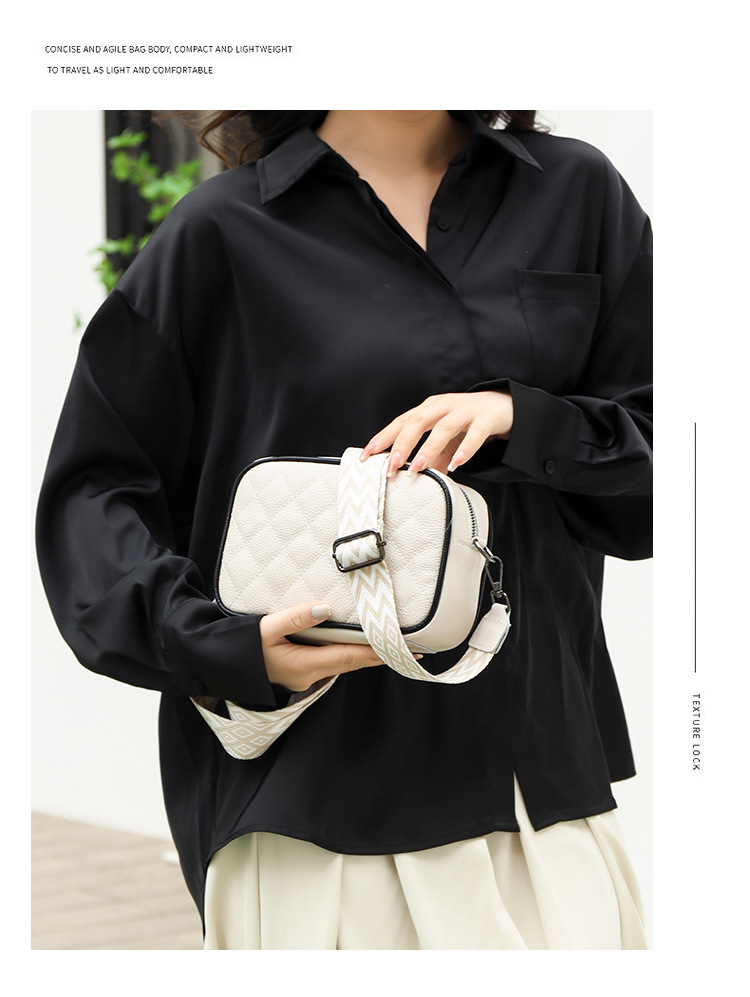 Women's Crossbody Bag Versatile Diamond Leather Shoulder Bag_voghion.com