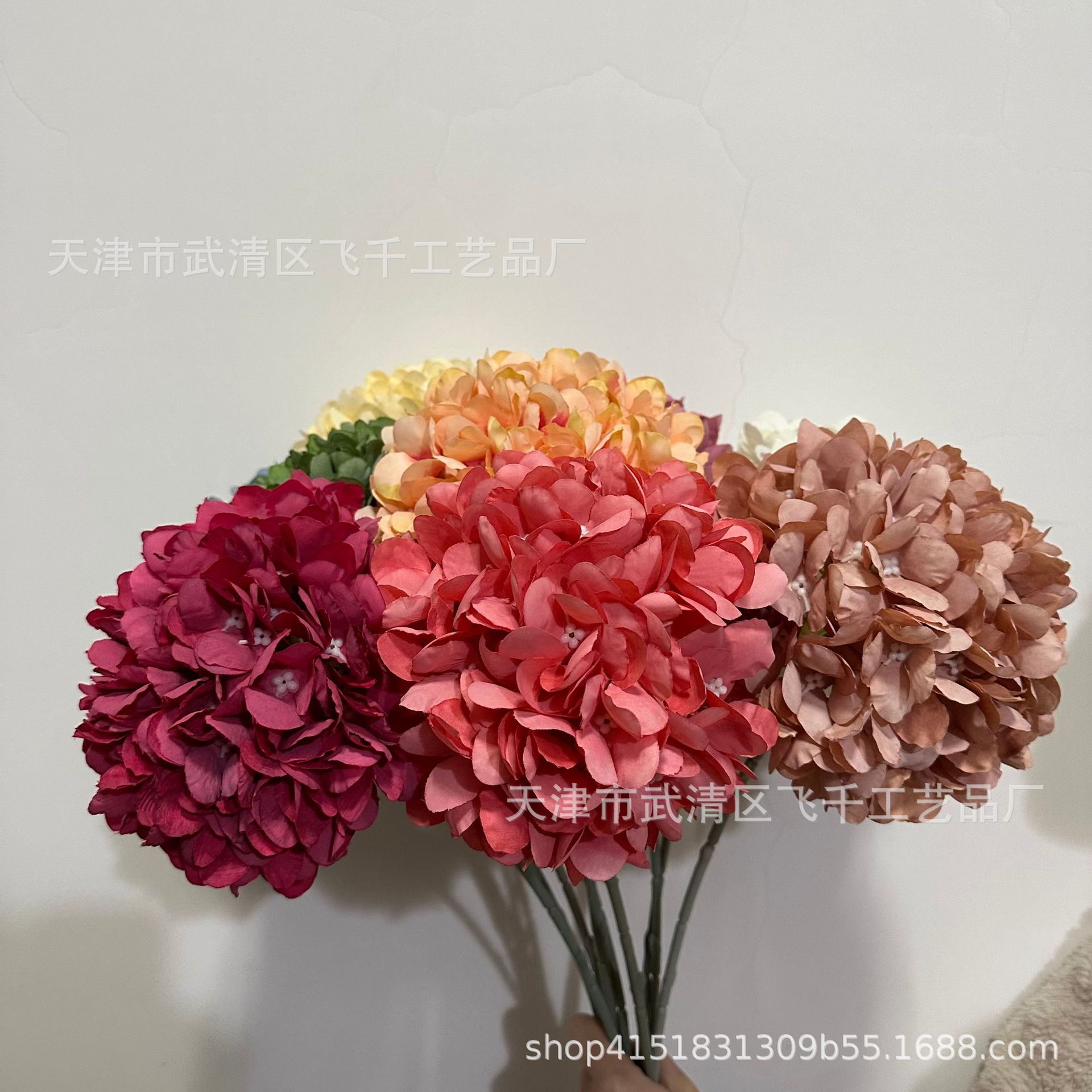 Single stick lollipop hydrangea simulation flower simulation Guo…