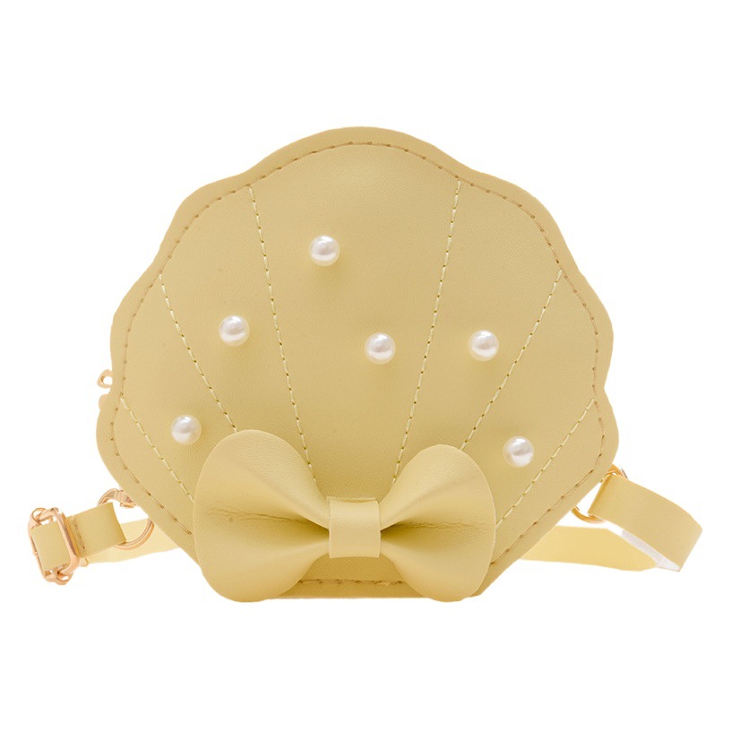 Estilo coreano otoño nuevo bolso de los niños lindo arco perla bolsa de mensajero mini bebé Shell hombro accesorios bolsa