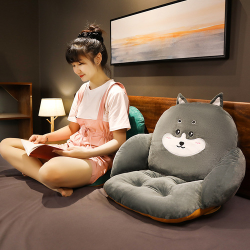 Seating cushion office long sitting waist support backrest integrated seat cushion student dorm chair plush back cushion buttock cushion