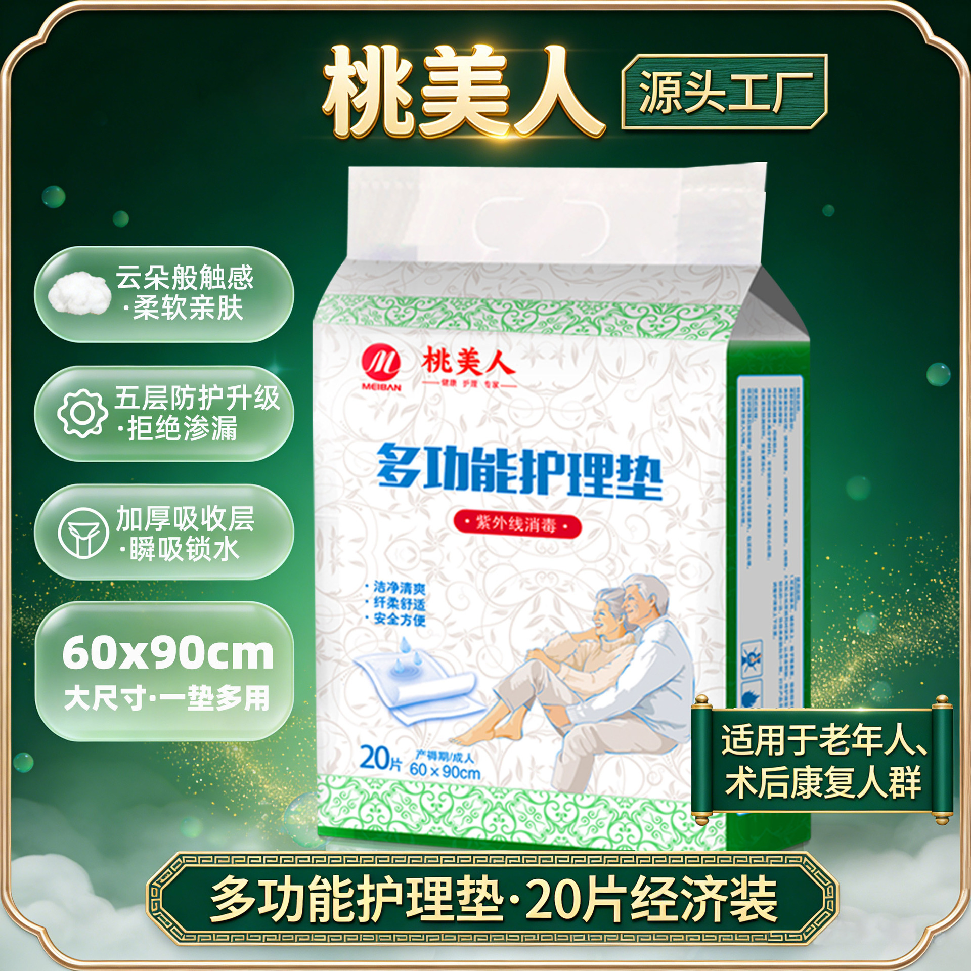 Adult Care Pads, Elderly Care Pads, Maternity Care Pads, 60*90 Diaper Pads, Manufacturer Wholesale