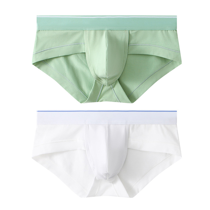 Pantalones de algodón para hombres, pantalones de triángulo transpirables, bolsillos convexos en U, cintura baja, pantalones de triángulo jóvenes sexy para hombres