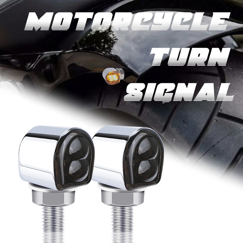 Harley motorcycle modified retro metal LED turn signal hidden finger light mini direction light 12V indicator light