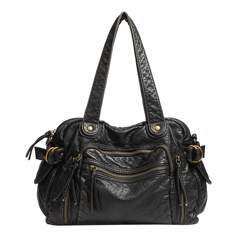 Borsa a spalla donna in morbida pelle stile retrò borsa a tracolla_voghion.com