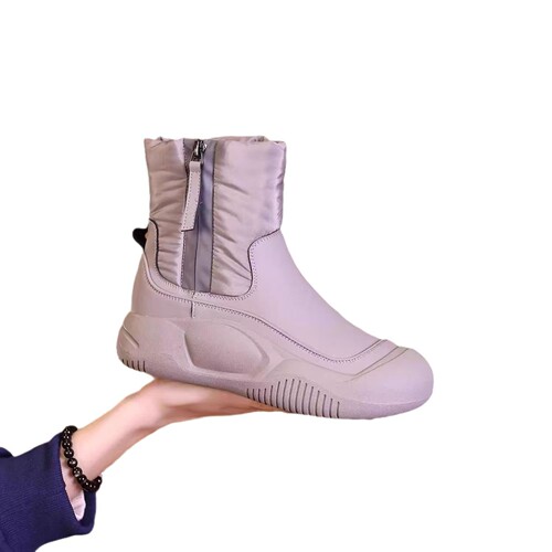 Autumn and winter with velvet, thickened and height-increasing 4cm snow boots, women's winter shoes, 2025 new all-matching waterproof short boots, cotton shoes