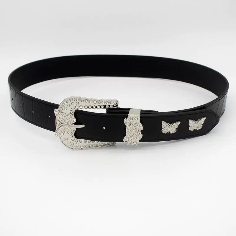 Cross-border trading), polyurethane retro belt, black trousers, American style, (Physicals