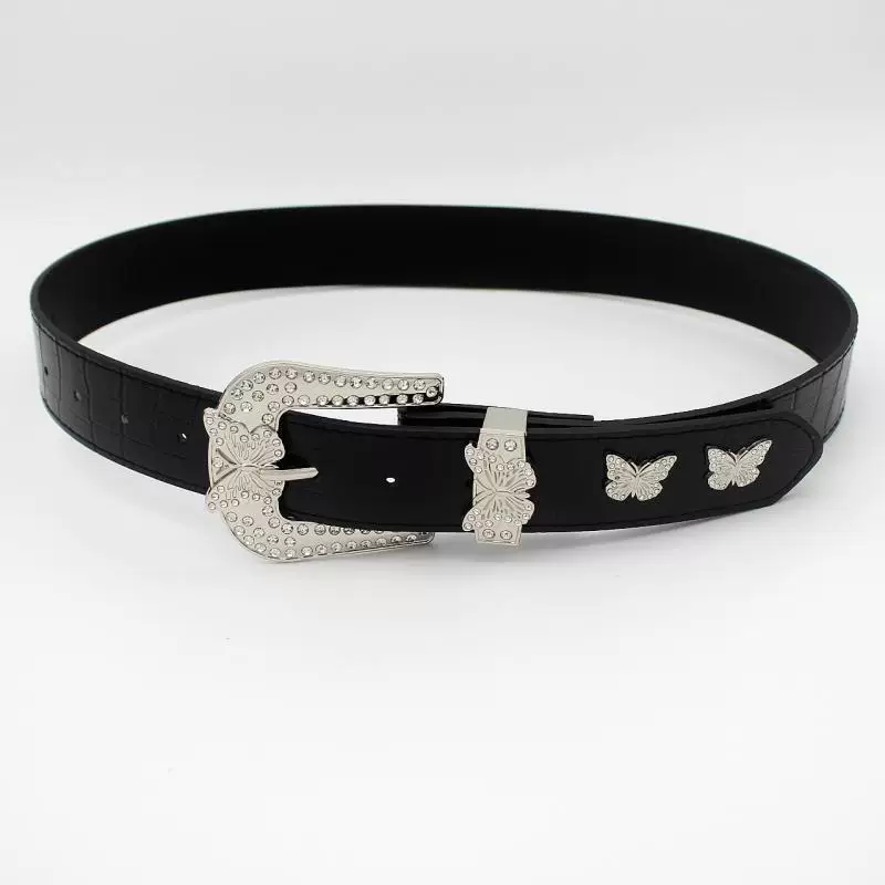 Cross-border trading), polyurethane retro belt, black trousers, American style, (Physicals