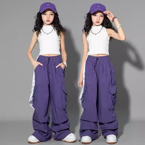 Children's dance clothes Jazz dance hip-hop dance clothes Training clothes Children's hip-hop fashion clothes Overalls