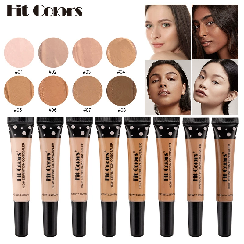Fit Colors 8-цветный шланговый консилер-консилер, восстанавливающая и питательная жидкая основа для покрытия темных кругов и пятен от прыщей, трансграничная