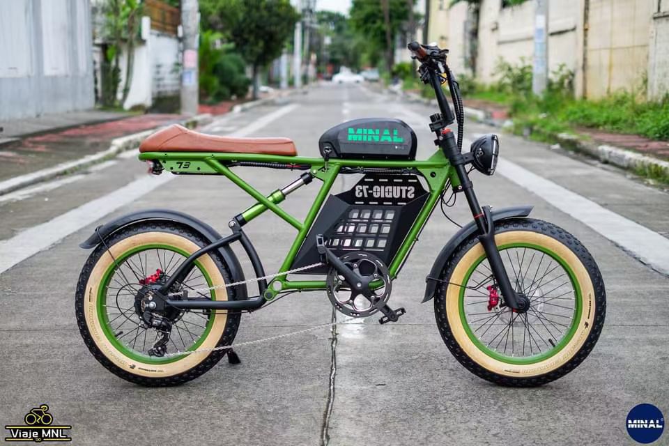 MINAL 20inch Fat Tire Retro Electric Motorcycle Off-road Beach Lithium Battery Long Range Electric Assist Bike